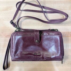 The Sak Purple Leather Crossbody Bag